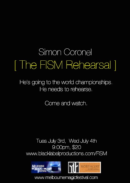 FISM Rehearsal Poster